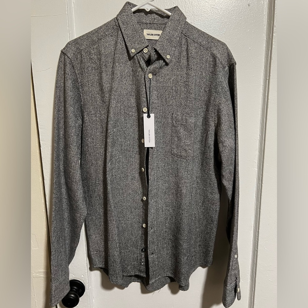 Taylor Stitch The Jack in Charcoal Hemp Melange M 40